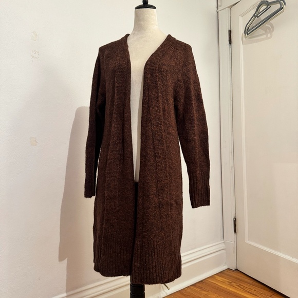 Prologue Brown Knit Cardigan Maxi Sweater - Picture 1 of 5